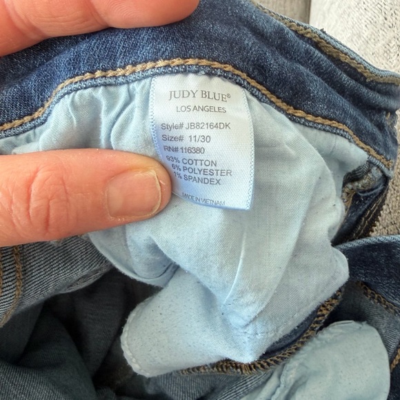 Judy Blue High Rise Straight Leg Stretch Jeans Size 11 - Picture 7 of 7